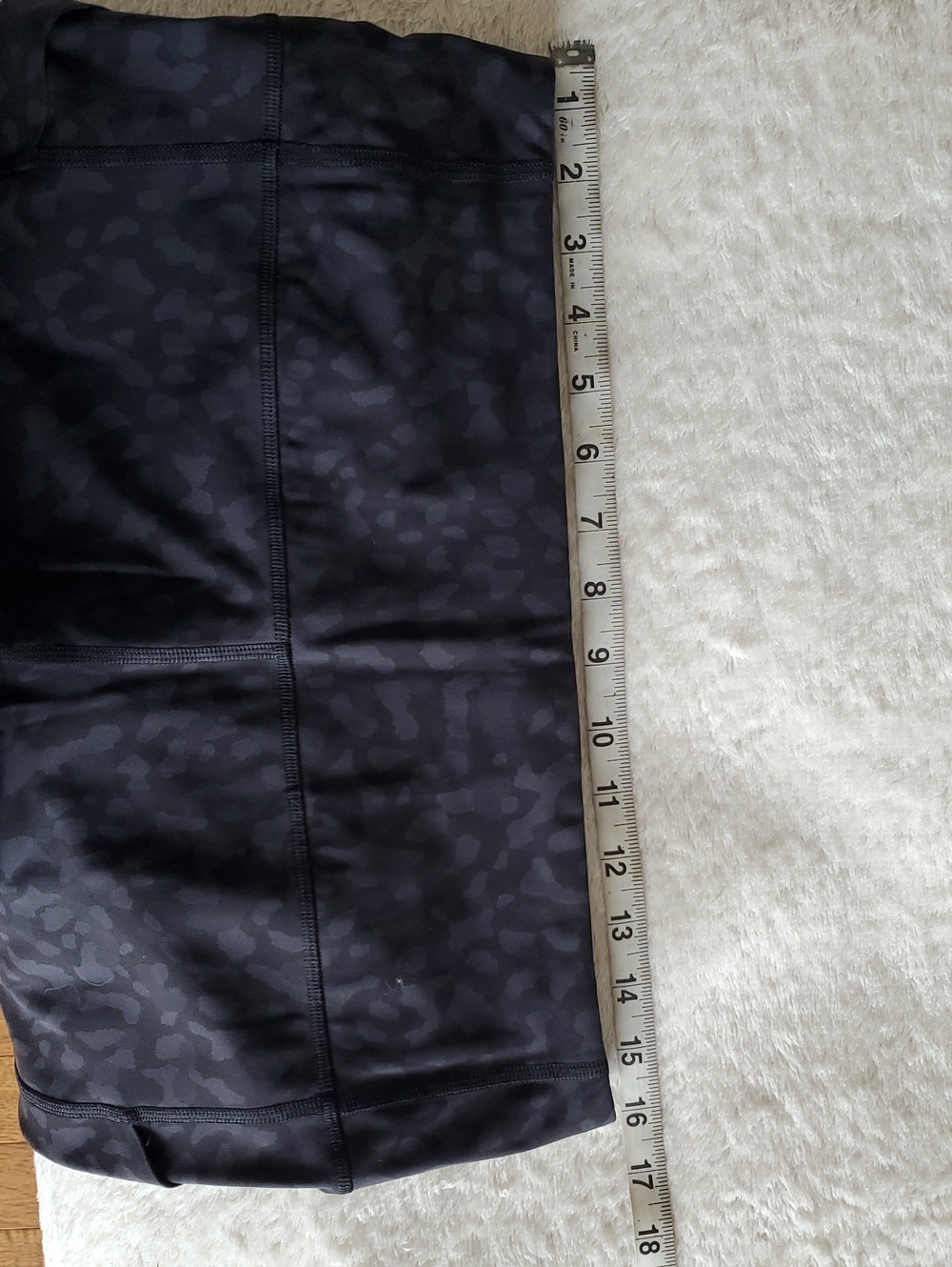 Lululemon Black Subtle Camo Leopard Athletic Leggings